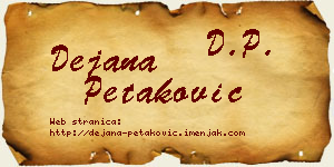 Dejana Petaković vizit kartica